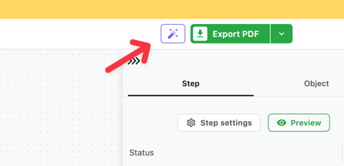The whole-guide AI button in the header