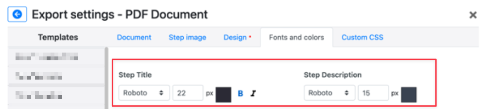 Simple Cover Page Settings
