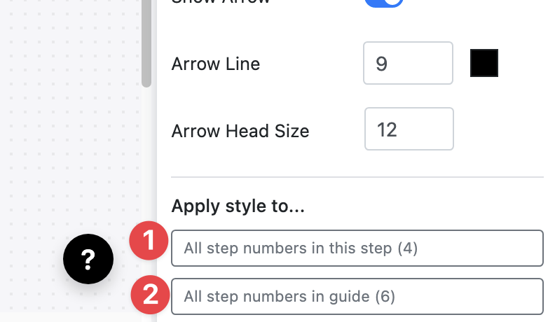 Apply to steps button in Object Properties