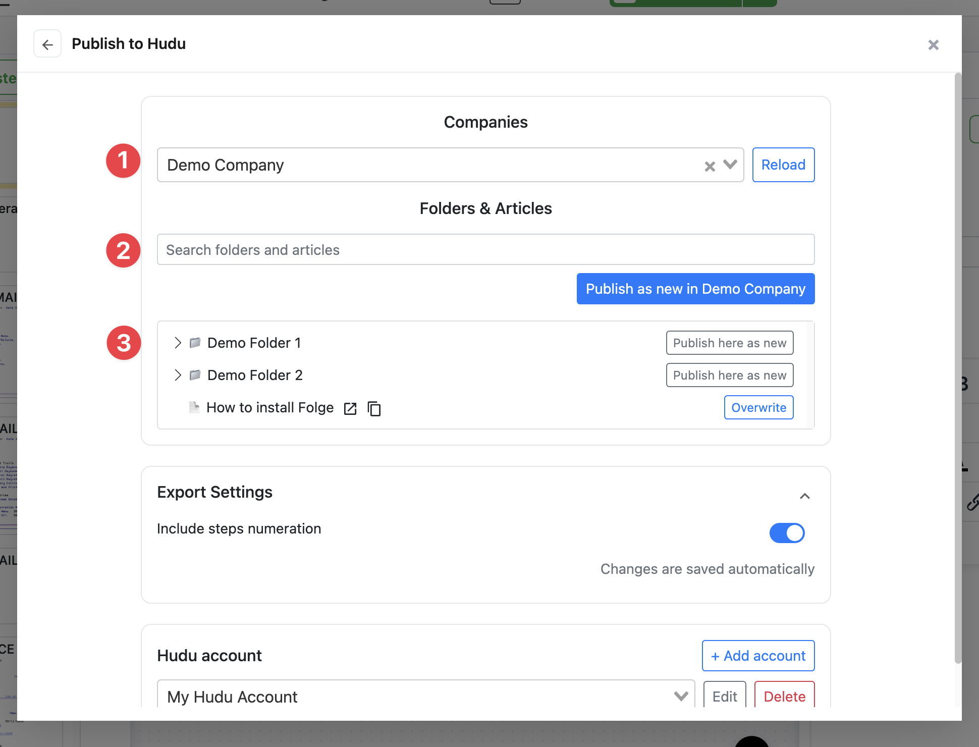 Destination picker