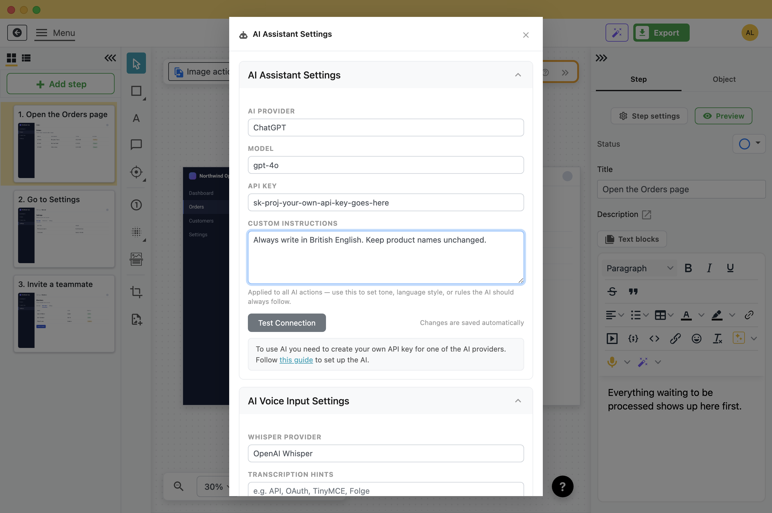Make It Sound Like You. Folge, offline step-by-step guide software for Windows and Mac.