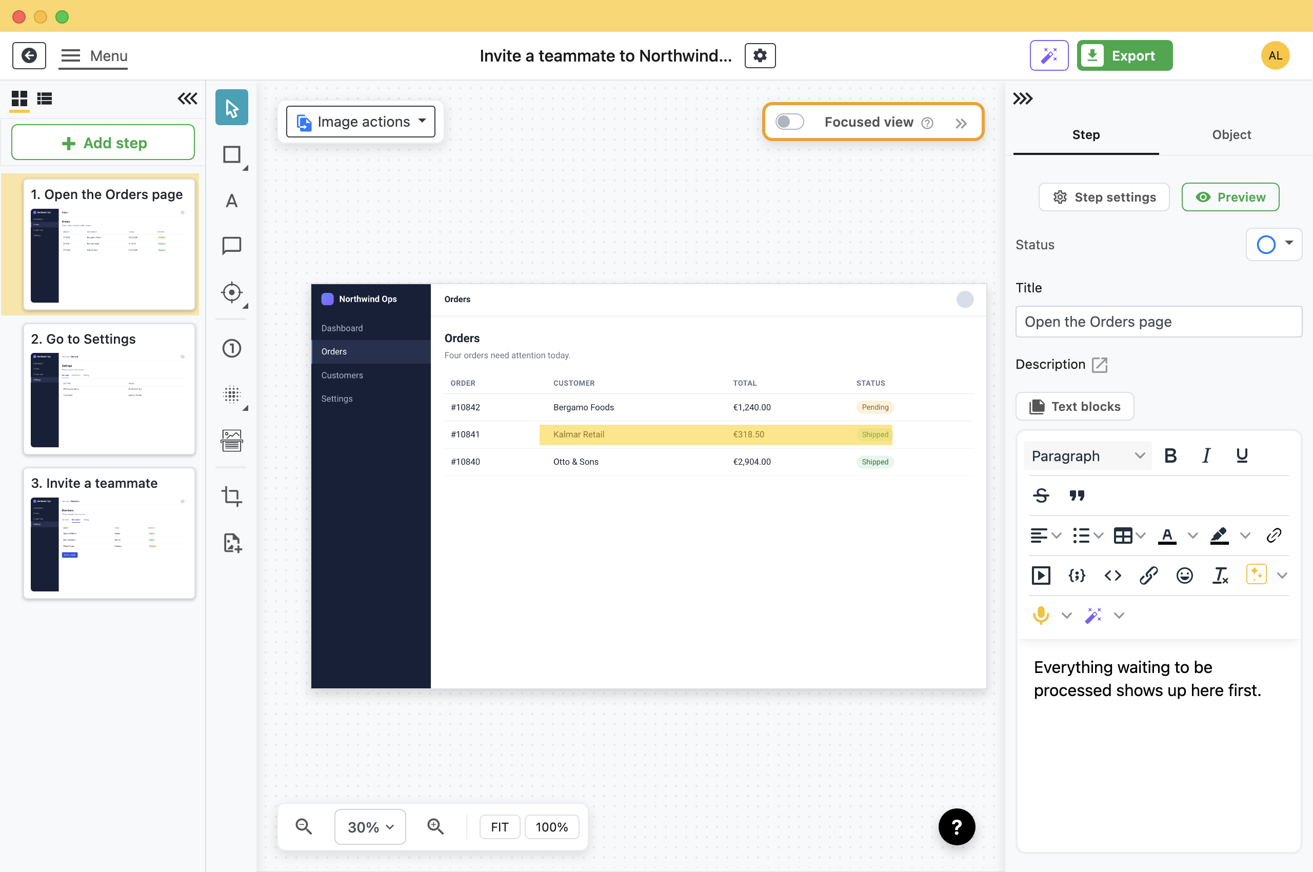 Highlight (J). Folge, offline step-by-step guide software for Windows and Mac.