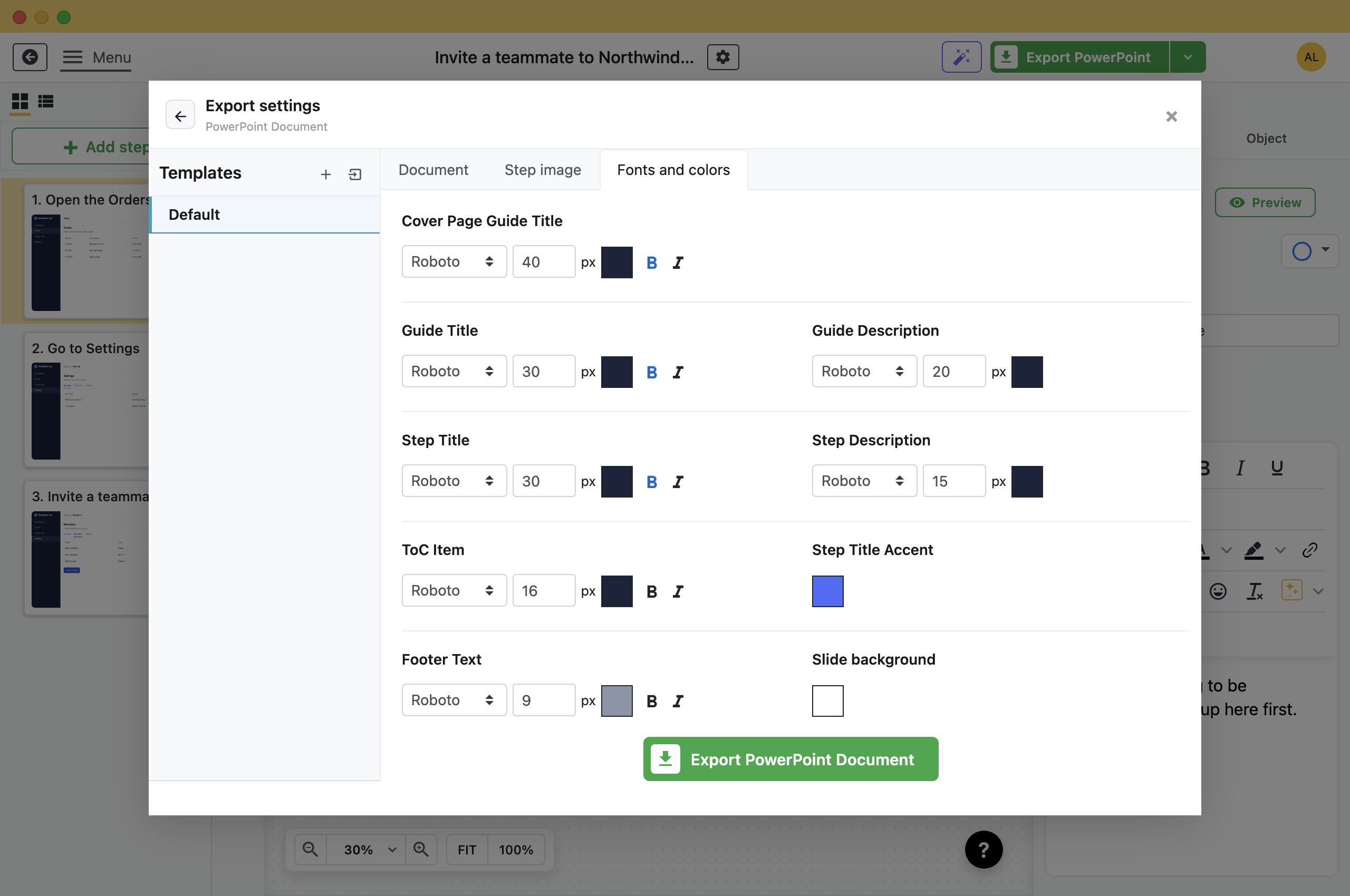Match Your Colors and Fonts. Folge, offline step-by-step guide software for Windows and Mac.