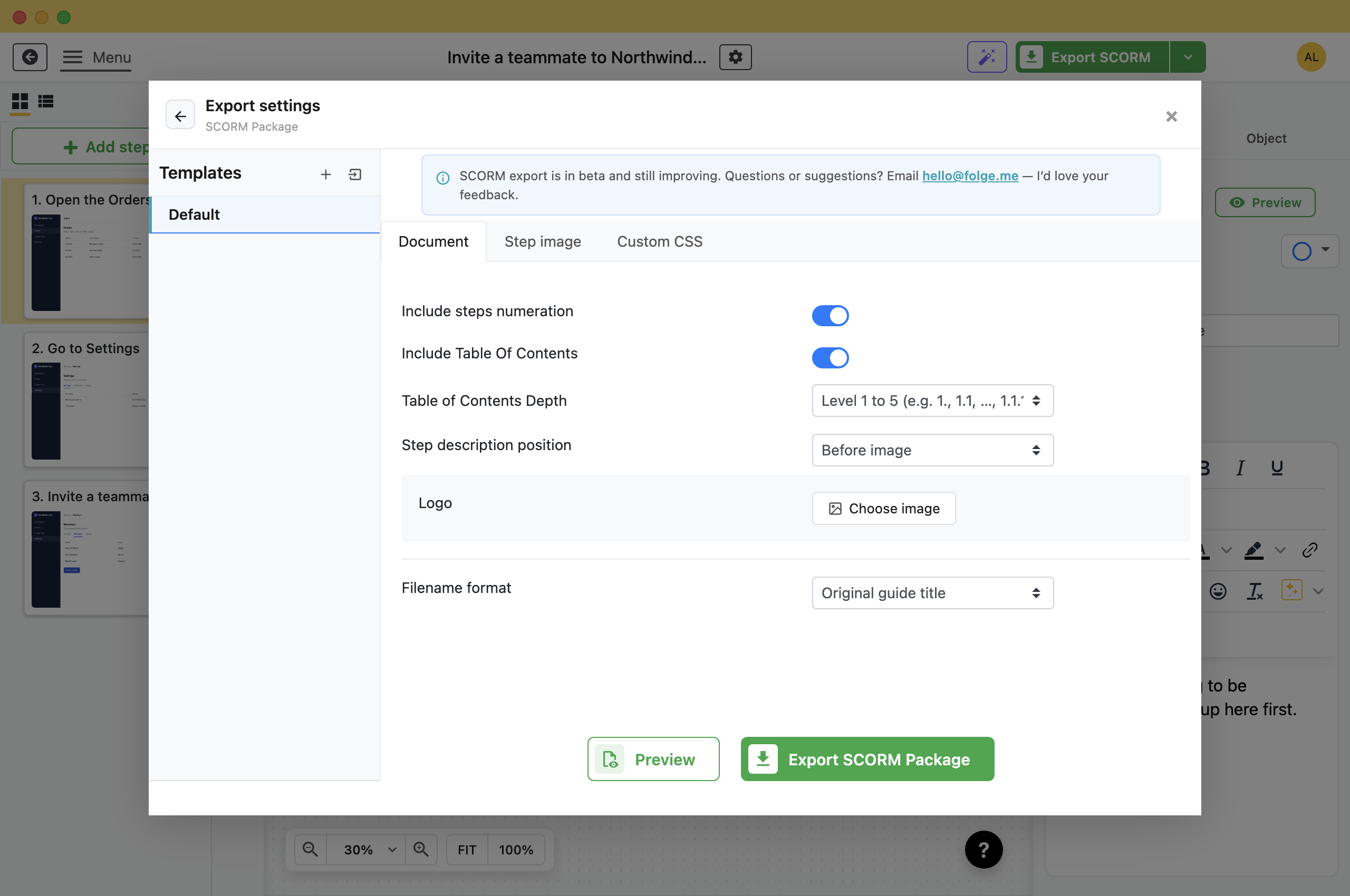 Set Up the Contents Menu. Folge, offline step-by-step guide software for Windows and Mac.