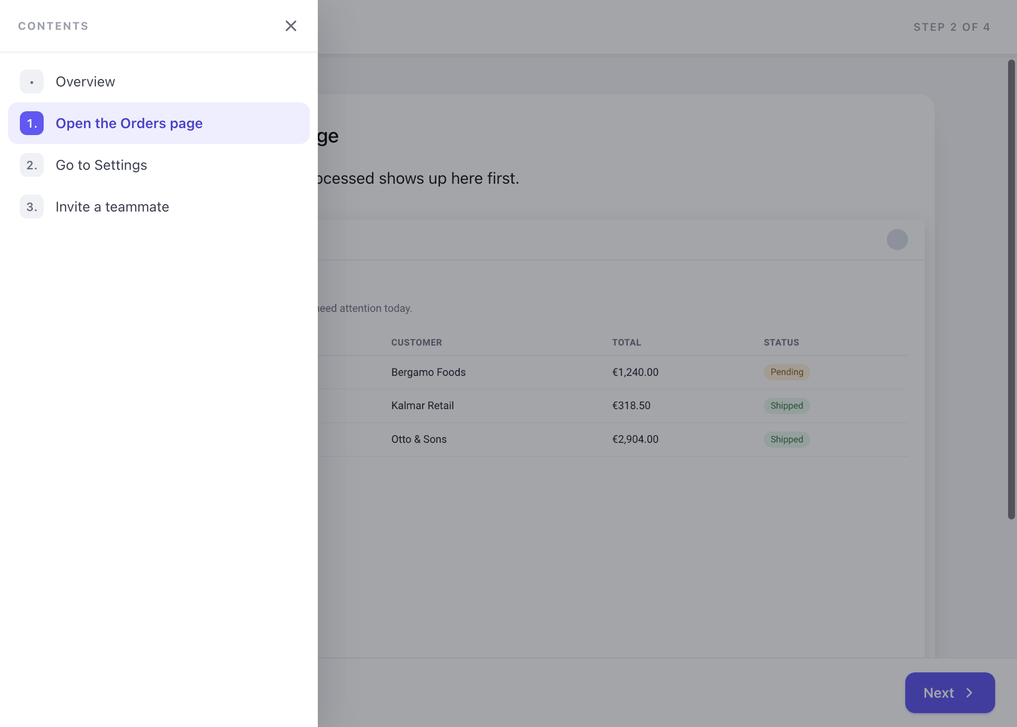 Set Up the Contents Menu. Folge, offline step-by-step guide software for Windows and Mac.