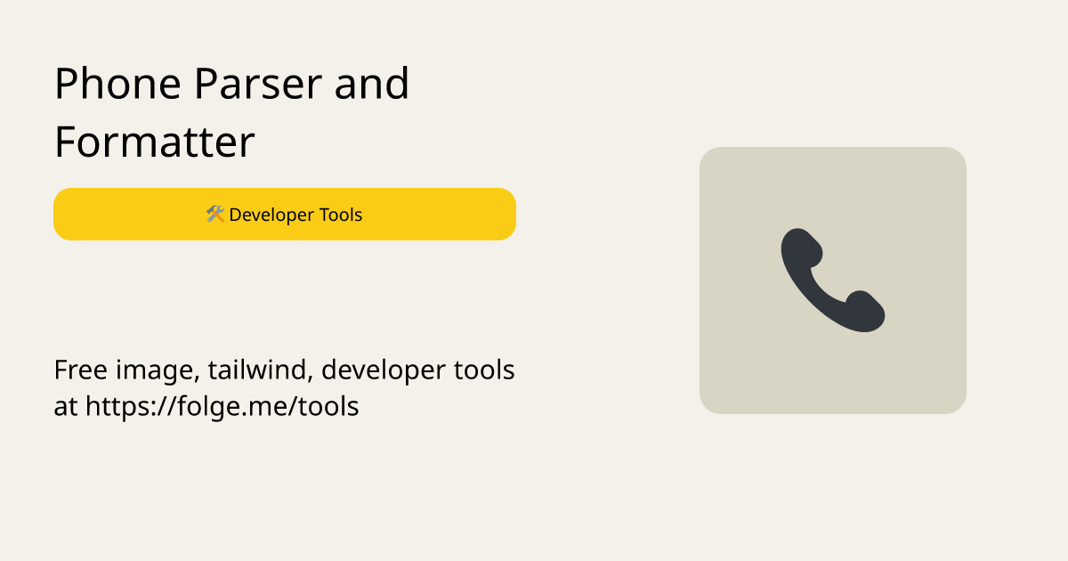 Phone Parser and Formatter