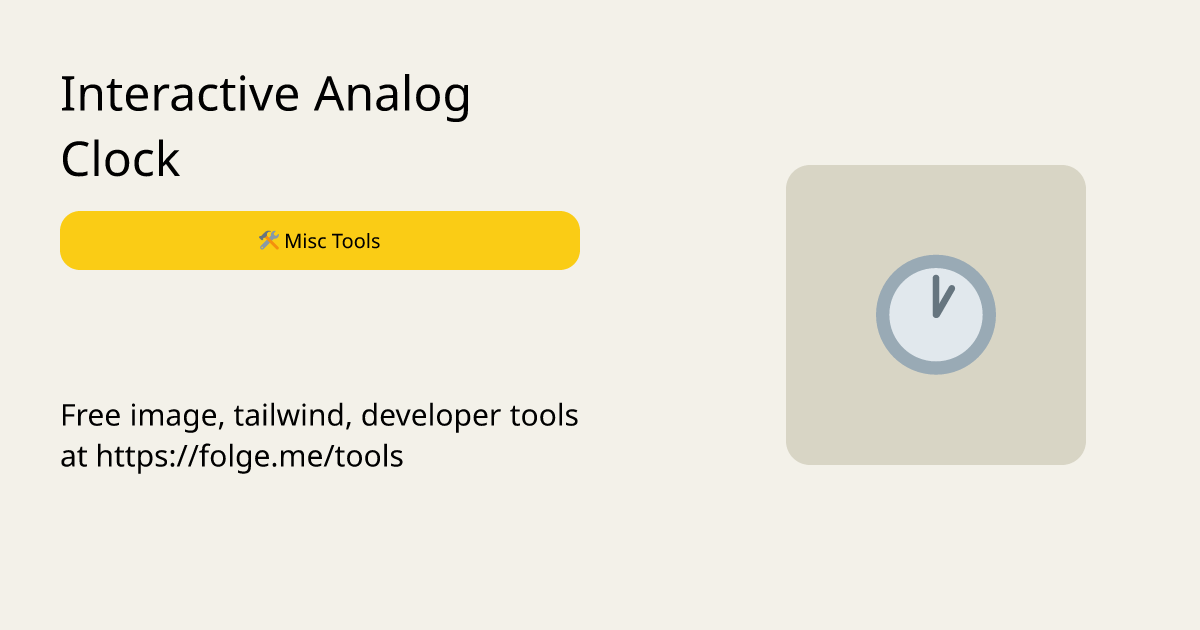 Interactive Analog Clock